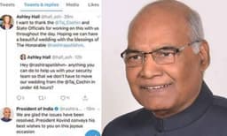 തന്റെ സന്ദര്‍ശനം കാരണം വിവാഹം മാറ്റേണ്ടി വരുമെന്ന് യുവതിയുടെ ട്വീറ്റ്: അഭ്യര്‍ത്ഥന മാനിച്ച് കൊച്ചിയിലെ അതിസുരക്ഷ വേണ്ടെന്ന് വെച്ച് രാഷ്ട്രപതി