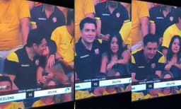 ക്യാമറ വില്ലനായി! ഫുട്‌ബോള്‍ ലീഗിനിടെ കാമുകിയെ ചുംബിച്ചു; വൈറല്‍ ദൃശ്യം കണ്ട ഭാര്യ പിണങ്ങിപ്പോയി