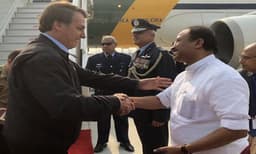 ബ്രസീല്‍ പ്രസിഡന്റിന് യാത്രയയപ്പ് നല്‍കി