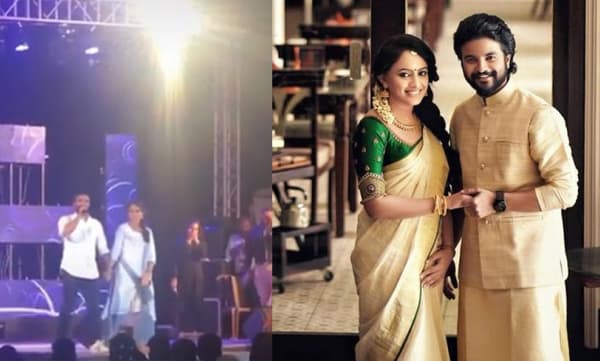 ഇതെന്റെ പടത്തിലെ നായികയല്ല, ജീവിതത്തിലെ നായികയാണ്: ഭാര്യയെ വേദിയിലേക്ക് ക്ഷണിച്ച് നീരജ് മാധവ്- വിഡിയോ