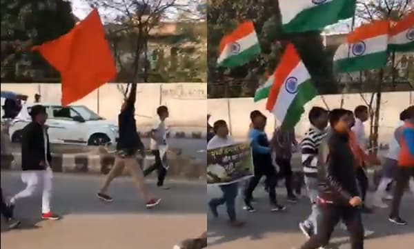 ആക്രമണ ആഹ്വാനവുമായി ജാമിയയില്‍ സി.എ.എ അനുകൂല പ്രകടനം