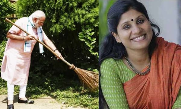 ചൂലുപയോഗിച്ച് വൃത്തിയാക്കാന്‍ ആഹ്വാനം ചെയ്തതാണ്, ഡല്‍ഹിക്കാര്‍ ഏറ്റെടുത്തു വിജയിപ്പിച്ചു! മോഡിയെ ട്രോളി ദീപ നിശാന്ത്