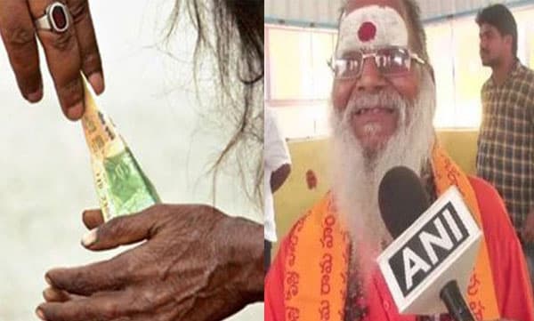 ഏഴ് വര്‍ഷത്തോളം ഭിക്ഷയെടുത്ത് സമ്പാദിച്ച എട്ട് ലക്ഷം രൂപ ക്ഷേത്രത്തിന് നല്‍കി യാചകന്‍ 