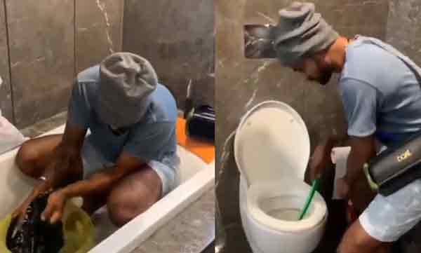 തുണി കഴുകിയും, ബാത്റൂം വൃത്തിയാക്കിയും ധവാന്‍ ; വീഡിയോ വൈറല്‍ 