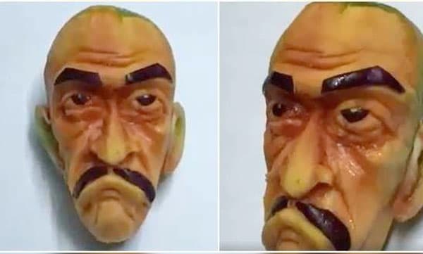 പപ്പായയിൽ ശശി കലിംഗയുടെ മുഖം, ആദരമർപ്പിച്ച് ശിൽപി ഡാവിഞ്ചി സുരേഷ്- വിഡിയോ