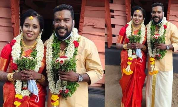 നടന്‍ മണികണ്ഠന്‍ ആചാരി വിവാഹിതനായി, വിവാഹ ചിലവ് മുഖ്യമന്ത്രിയുടെ ദുരിതാശ്വാസ നിധിയിലേക്ക്