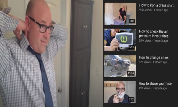 Man who grew up without dad makes 'How to' videos for kids