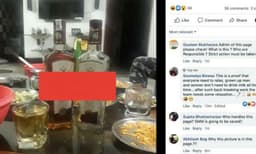 ചുഴലിക്കാറ്റ് ദുരന്ത ചിത്രത്തിനിടെ 'വെള്ളമടി പാര്‍ട്ടി':ആഭ്യന്തര മന്ത്രാലയത്തിന്റെ ഫെയ്‌സ്ബുക്ക് പേജില്‍ വിസ്‌കിയുടെ ചിത്രം