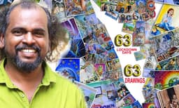 കോവിഡിനെ വരച്ച് തോൽപ്പിക്കാൻ ഡാവിഞ്ചി സുരേഷ്