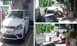 കാര്‍ വാങ്ങി ആദ്യതന്നെ ഇടിച്ചു കയറിയത് ഷോറൂമിലെ ഗേറ്റിലേക്ക്