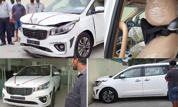 38 ലക്ഷത്തിന്റെ എംപിവി സ്വന്തമാക്കി, ആദ്യം ഓടിച്ചു കയറ്റിയത് ഷോറൂമിന്റെ മതിലിലേക്ക്
