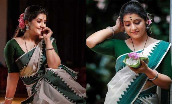 ഓണാഘോഷത്തിന് മാത്രം ശ്വാസം വിടുന്ന വീതികസവുകള്‍, സരയുവിന്റെ പുതിയ ഫോട്ടോഷൂട്ട് ചിത്രങ്ങള്‍ വൈറല്‍