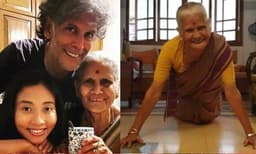 ഈ പിറന്നാളിന് ആഗ്രഹിച്ചത് ബംജീ ജംപിങ്, കൊറോണ വില്ലനായി, ഒടുവില്‍ പുഷ് അപ്പെടുത്ത് പിറന്നാളാഘോഷിച്ച് മിലിന്ദിന്റെ അമ്മ