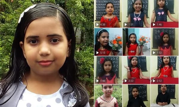 കുട്ടികള്‍ക്ക് ഉമ്മ ടീച്ചറേക്കാളും പ്രിയം ഈ കുഞ്ഞു മിസിനെ ; അമ്മയുടെ ഓണ്‍ലൈന്‍ ക്ലാസ്സുകള്‍ എടുത്ത് രണ്ടാം ക്ലാസ്സുകാരി ; ലോക്ക്ഡൗണ്‍ കാലയളവില്‍ ചെയ്തത് 63 വീഡിയോക്ലാസ്സുകള്‍