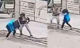 ഫോൺ പിടിച്ചുപറിച്ചയാളെ ധീരമായി കീഴ്പ്പെടുത്തി പെൺകുട്ടി : വീഡിയോ