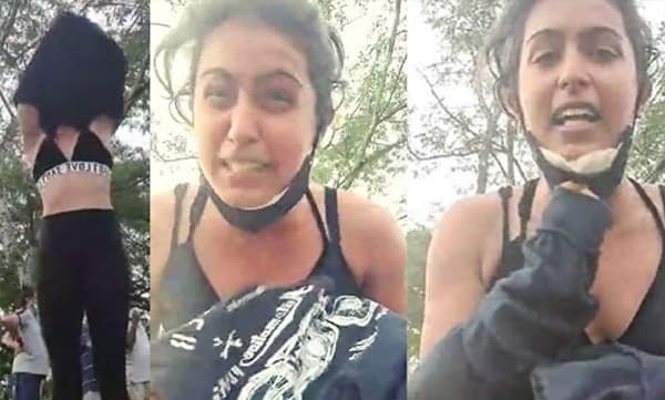 സ്പോർട്സ് ബ്രാ ധരിച്ച് പാര്‍ക്കില്‍ വർക്കൗട്ട് ; അസഭ്യവര്‍ഷവും ആക്രമണവും : വീഡി​യോ 