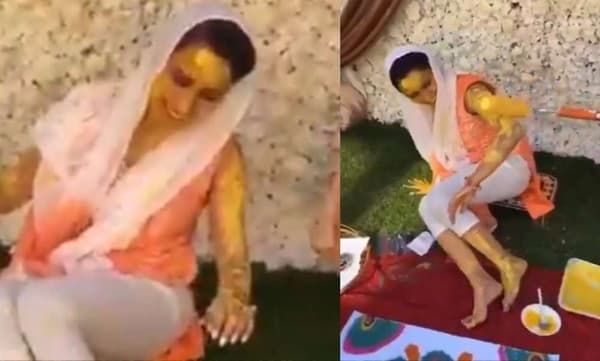 കല്ല്യാണം മാത്രമല്ല, ഹൽദിയും സാമൂഹിക അകലം പാലിച്ച് ; വീഡി​​യോ വൈറല്‍ 