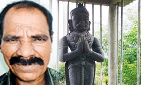 ജീവിത സമ്പാദ്യം 10 ലക്ഷം രൂപ; തുക ചെലവാക്കി സ്വന്തം പ്രതിമ നിര്‍മ്മിച്ച് ആക്രി പെറുക്ക് തൊഴിലാളി