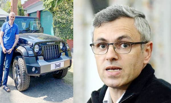 മഹീന്ദ്ര ഥാറിനെ പ്രശംസിച്ച്  ഒമര്‍ അബ്ദുള്ള