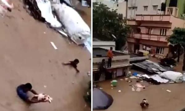 ബാഹുബലിയിലെ രംഗം ഓര്‍മ്മിപ്പിച്ച് രക്ഷാ​‍പ്രവര്‍ത്തനം ; വീഡി​യോ 