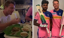 "കേരള സദ്യ കഴിക്കുന്ന നമ്മുടെ സ്വന്തം ജോസേട്ടന്‍ '' ; വൈറലായി സഞ്ജുവിന്റെ വീഡിയോ