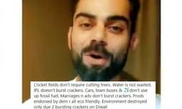 Virat Kohli Trolled for Urging Fans to not Burst Crackers on Diwali