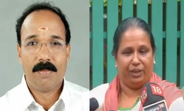 കെ.കെ മഹേശ്വന്‍, ഭാര്യ ഉഷാദേവി
