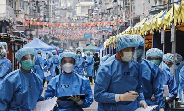 പതിനായിരത്തോളം പേര്‍ 'ഒറ്റപ്പെട്ടു'..: ഹോങ്കോങ്ങില്‍ ആദ്യമായി ലോക്ഡൗണ്‍!