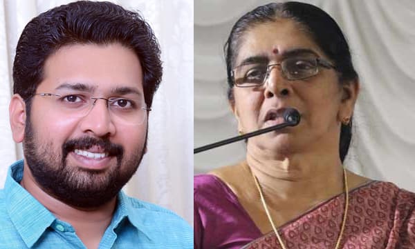 'ആശയങ്ങളോട് ഏറ്റുമുട്ടൂ, വീട്ടിലിരിക്കുന്ന പെണ്ണുങ്ങളോടല്ല'; ശബരിനാഥന്‍ എംഎല്‍എയുടെ അമ്മ