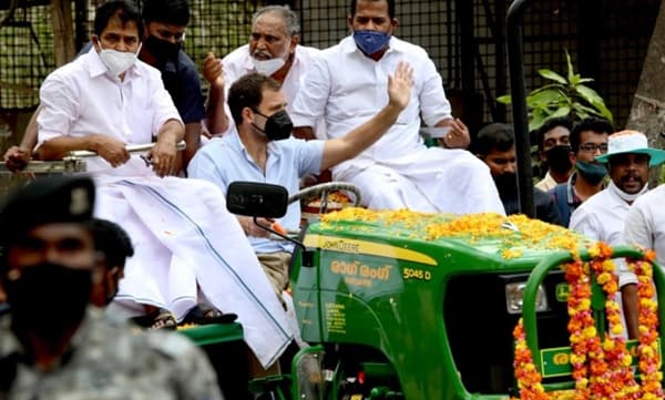 'ലോകം മുഴുവന്‍ കര്‍ഷകരുടെ വേദന കാണുന്നു, കേന്ദ്ര സര്‍ക്കാര്‍ മാത്രം മനസ്സിലാക്കുന്നില്ല'; വയനാട്ടില്‍ രാഹുലിന്റെ ട്രാക്ടര്‍ റാലി