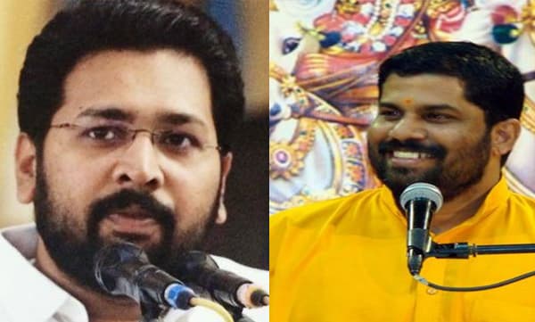 'ത്രികാലജ്ഞാനിയാണ് സ്വാമി' ; ഐഫോണ്‍ വിവാദത്തില്‍ സന്ദീപാനന്ദഗിരിയെ ട്രോളി ശബരിനാഥന്‍