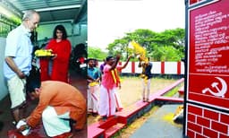 പുന്നപ്ര-വയലാര്‍ രക്തസാക്ഷികള്‍ക്കു പുഷ്പാര്‍ച്ചന നടത്തി ബി.ജെ.പി. ; ശ്രീധരന്റെ സ്വീകരണം ആരാധനയായി, കാല്‍കഴുകി തൊട്ടുവന്ദിച്ചു 