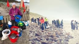 70 ൽ എത്തിയിട്ടും പ്ലാസ്റ്റിക്കിനെതിരെ പോരാടി ഈ മുത്തശ്ശി, ഇതിനകം വൃത്തിയാക്കിയത് 52 ബീച്ചുകള്‍