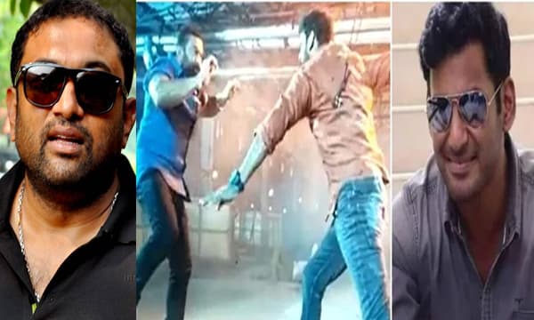 സംഘട്ടനത്തിനിടെ മലയാളനടന്‍ ബാബുരാജ് എടുത്തെറിഞ്ഞു ; തമിഴ്നടന്‍ വിശാലിന് പരിക്ക്, രണ്ടുദിവസത്തേക്ക് വിശ്രമം