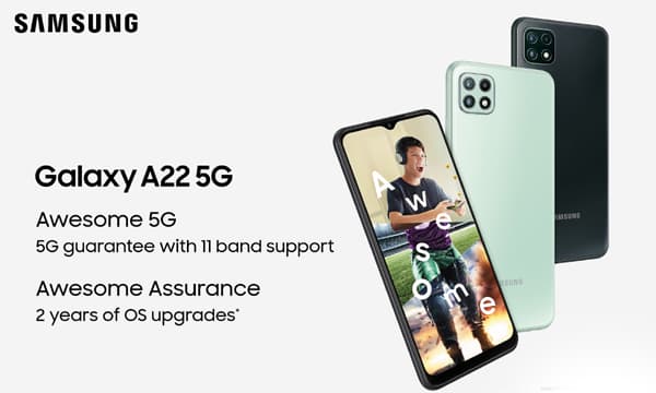 സാംസങ് ഗാലക്‌സി A22 5ജി പതിപ്പ് വിപണിയിൽ; വില 19,999 രൂപ മുതൽ