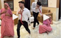 കൊച്ചുമകനോടൊപ്പം നൃത്തം ചെയ്ത് 89കാരിയായ  മുത്തശ്ശി; വീഡിയോ