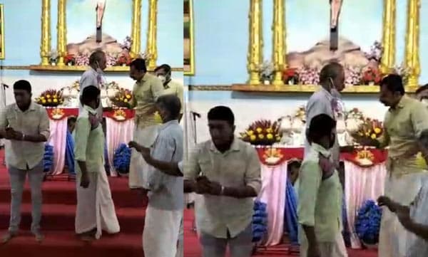 കർദിനാൾ ആലഞ്ചേരിയുടെ ഇടയലേഖനം കത്തിച്ച് എറണാകുളം അതിരൂപത അല്മായ മുന്നേറ്റം 