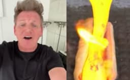 ഹോട്ട് ഡോഗിന് മുകളില്‍ ലാവ ഒഴച്ചാലോ; വൈറലായി വീഡിയോ