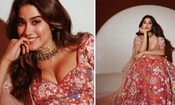  ഫ്ളോറല്‍ ലെഹംഗയില്‍ ജാന്‍വി കപൂര്‍; ചിത്രങ്ങള്‍


