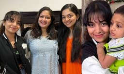 ജൂനിയര്‍ ചീരുവിനെ ഓമനിച്ച് അഹാനയും ഹന്‍സികയും ; സന്തോഷം പങ്കുവെച്ച് മേഘ്‌ന