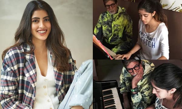 Amitabh Bachcahan grand daughter Navya Naveli Nanda playing piano