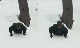 കൊടും തണുപ്പിലും 40 സെക്കൻഡിൽ ഇടവേളകളില്ലാതെ 47 പുഷ് അപ്പുകൾ ചെയ്ത് ബിഎസ്എഫ് ജവാൻ; വീഡിയോ വൈറല്‍