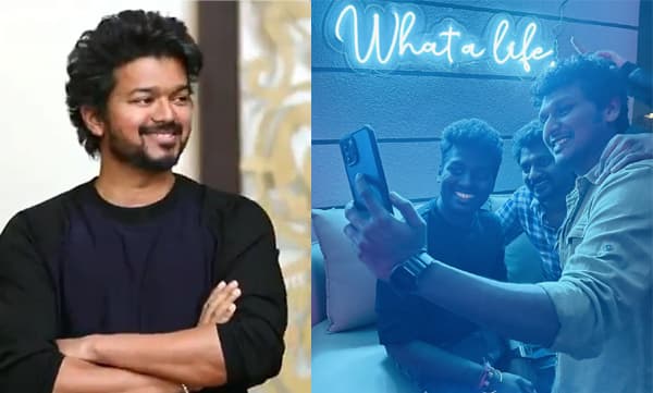 Vijay captured selfie picture of lokesh, atlee and dileesh kumar (Image Source: instagram)