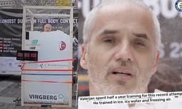 ഐസ് നിറച്ച പെട്ടിയിൽ മൂന്ന് മണിക്കൂർ ഇരുന്നു; ഒടുവിൽ ഗിന്നസ് വേൾഡ് റെക്കോർഡ് സ്വന്തം