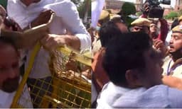 സിൽവർലൈനെതിരെ പാർലമെന്റിലേക്ക് പ്രതിഷേധ മാർച്ച്; യുഡിഎഫ് എംപിമാർക്ക് നേരെ കയ്യേറ്റം