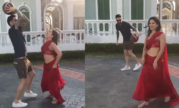 Sunny Leone playing volleyball with husband (Image Source: Instagram)