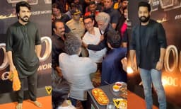 ആയിരം കോടി റെക്കോർഡ് നേട്ടത്തിലെത്തി ആർ.ആർ.ആർ; ചെരിപ്പിടാതെ ആഘോഷച്ചടങ്ങില്‍ പ​ങ്കെടുത്ത് രാംചരൺ