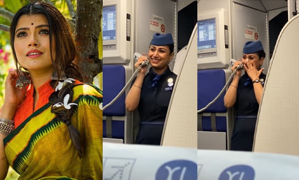 യാത്രയയപ്പ് വേളയില്‍ കണ്ണീരണിഞ്ഞ് എയര്‍ഹോസ്റ്റസ്, വീഡിയോ പങ്കുവച്ച് അമൃത സുരേഷ്