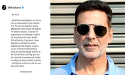 മാപ്പ്................. ആ പണം നല്ല കാര്യങ്ങള്‍ക്ക് ഉപയോഗിക്കും: പാന്‍മസാല പരസ്യത്തില്‍ അക്ഷയ് കുമാര്‍