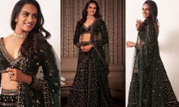 ഡീപ് ഗ്രീൻ ഫ്ലോറൽ ലെഹംഗയില്‍ അതിമനോഹരിയായി പിവി സിന്ധു; ചിത്രങ്ങള്‍